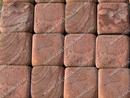 Плитка из песчаника 3,0 см (+-5мм) Цвет: терракотово-красный (Огалтовка, Размер: 10х10)